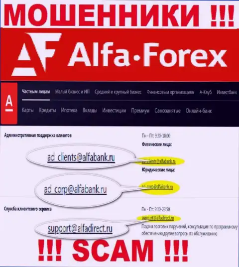 Не советуем контактировать через адрес электронного ящика с организацией Альфа Форекс - это МОШЕННИКИ !!!