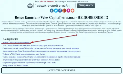 VelesCapital видно в зеркале veles-kapital.com (официальный web-ресурс)