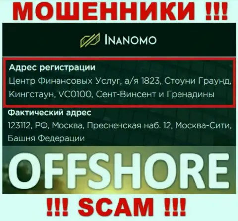 Инаномо - это мошенническая контора, которая спряталась в оффшоре по адресу 123112, РФ, город Москва, Пресненская наб. 12, Москва-Сити, Башня Федерации