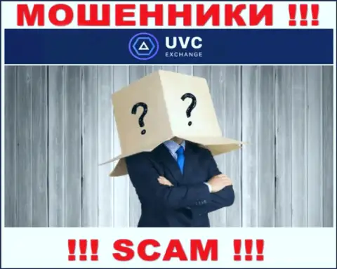 Не работайте совместно с мошенниками UVC Exchange - нет сведений о их непосредственном руководстве