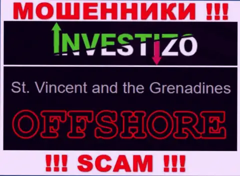 Так как Investizo находятся на территории St. Vincent and the Grenadines, отжатые средства от них не вернуть