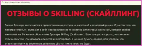 Skilling Com - это контора, совместное взаимодействие с которой приносит только убытки (обзор махинаций)