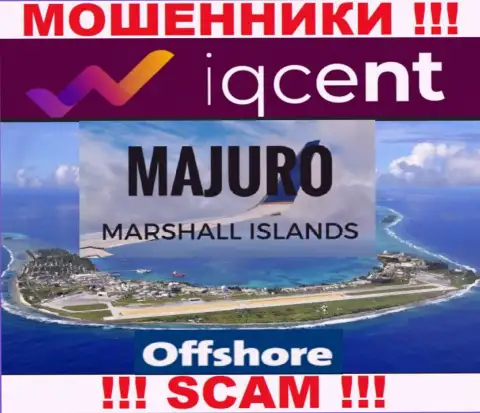Регистрация АйКью Цент на территории Majuro, Marshall Islands, способствует накалывать лохов