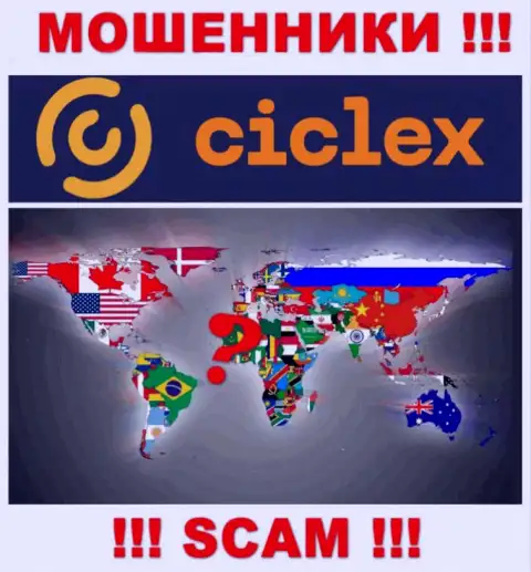 Юрисдикция Ciclex не представлена на сайте конторы - это аферисты !!! Будьте весьма внимательны !!!