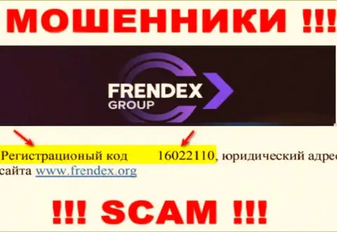Регистрационный номер Френдекс Ио - 16022110 от утраты вложенных средств не убережет