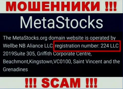 Рег. номер организации MetaStocks Org - 224 LLC 2019