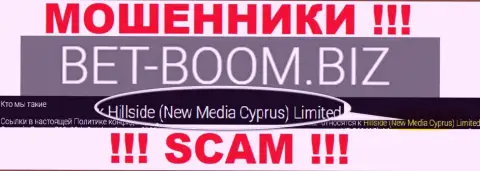 Юридическим лицом, управляющим обманщиками Bet-Boom Biz, является Hillside (New Media Cyprus) Limited