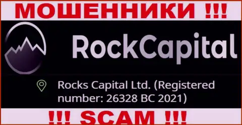 Номер регистрации очередной преступно действующей конторы RockCapital io - 26328 BC 2021