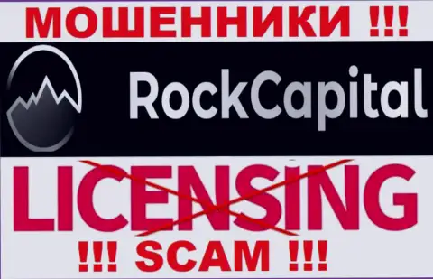 Информации о номере лицензии RockCapital у них на официальном сайте не представлено - это РАЗВОДНЯК !