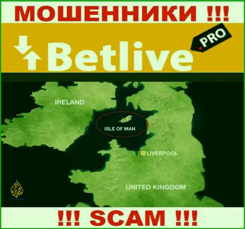 BetLive Pro расположились в офшорной зоне, на территории - Isle of Man