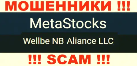 Юр лицо internet-мошенников MetaStocks - это Веллбе НБ Альянс ЛЛК