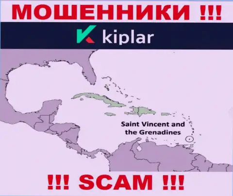 МОШЕННИКИ Kiplar зарегистрированы невероятно далеко, на территории - Сент-Винсент и Гренадины