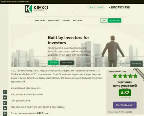 Рейтинг Forex брокерской организации Киексо, представленный на интернет-сервисе БитМаниТок Ком