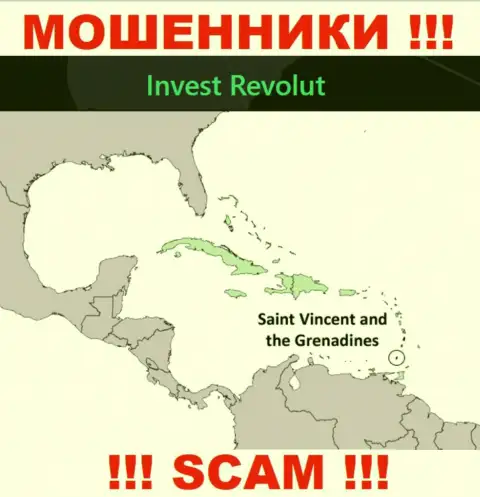 Инвест Револют расположились на территории - Kingstown, St Vincent and the Grenadines, избегайте работы с ними