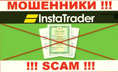 У обманщиков InstaTrader на сайте не приведен номер лицензии компании !!! Будьте очень внимательны