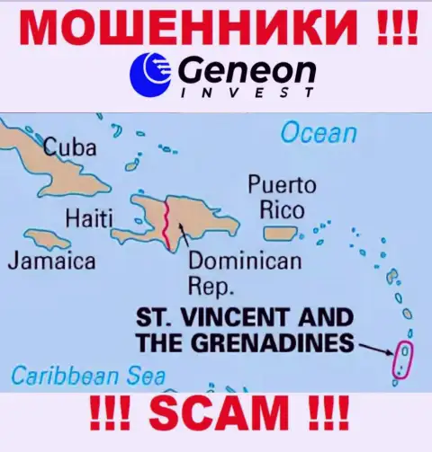 Генеон Инвест расположились на территории - St. Vincent and the Grenadines, избегайте совместной работы с ними