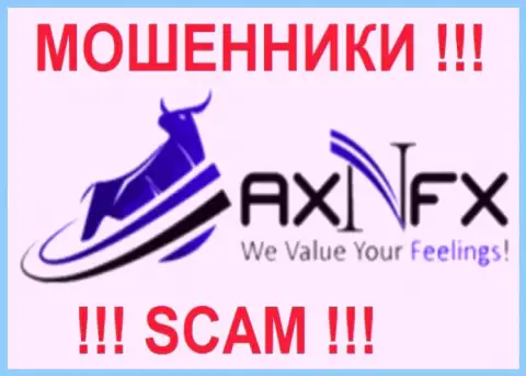Лого мошеннического дилера AxnFX