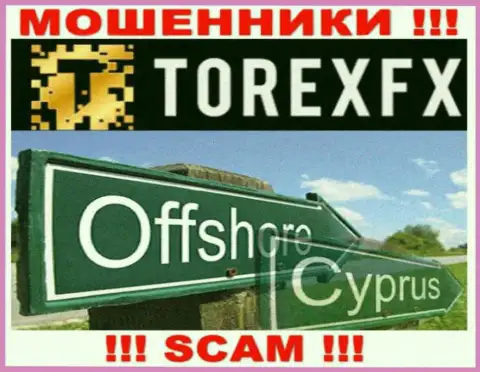 Юридическое место регистрации TorexFX на территории - Кипр